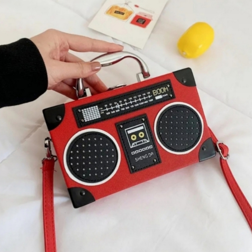 Radio/Boombox Reto Design Crossbody Bag NWT
